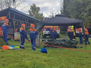 Der Dekontaminationsplatz wurde fertiggestellt und ist einsatzbe